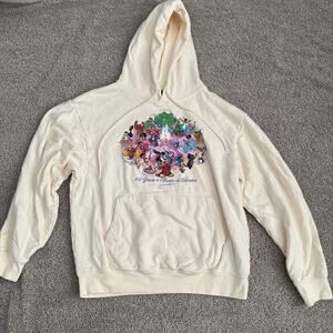 Disney Hoodie Size Medium Ivory 100 Years of Music And Wonder Sweatshirt Mickey